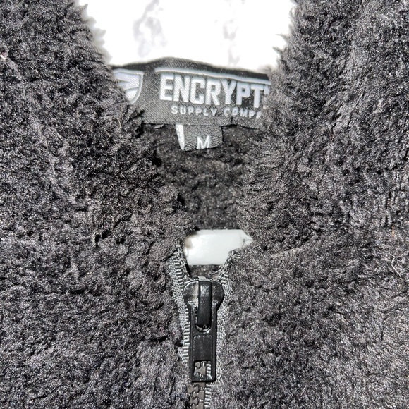 Black/White 1/4 Zip 100% Polyester Mens Hoodie Size Medium - Picture 4 of 10